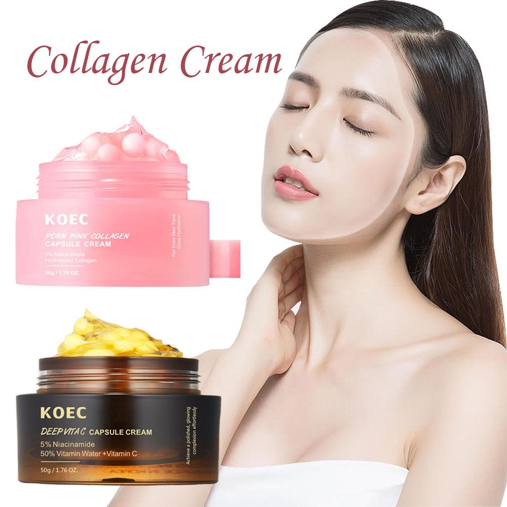 Korean Lifestyle Products - Kollagen-Gelee-Creme, Niacinamid, hydrolysiert, aufhellend, feuchtigkeitsspendend, Kollagen,