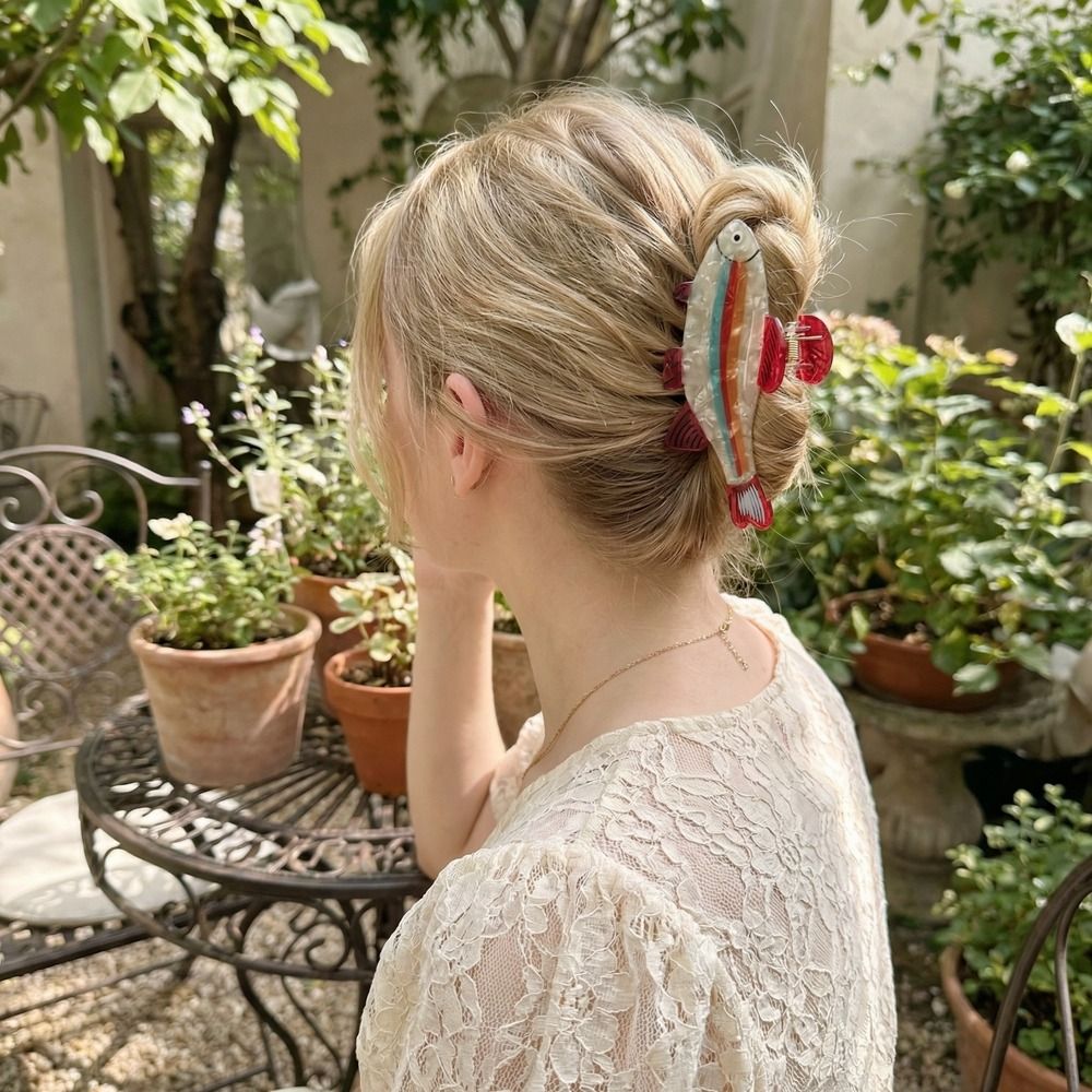 Korean Women Lifestyle - Haarspange mit Meeresmotiv, Haarklammer in Form